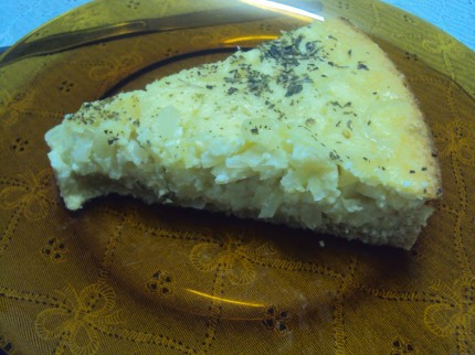 Uma fatia da Quiche.